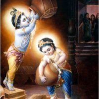 Lord Krishna Stealing Butter