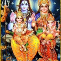 God Shiva Images with Parvathi, Ganesh and Muruga