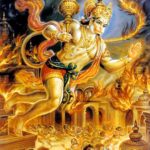 Hanuman Burns Sri Lanka (Ramayana)