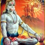 Meditating Lord Hanuman Image