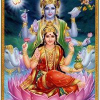 Goddess Lakshmi with Vishnu