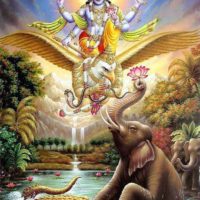 God Vishnu Saving Elephant From Crocodile