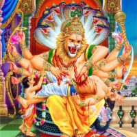 Narasimha Avatar of Vishnu Killing Hiranyakashipu