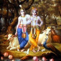 Balarama with Lord Krishna in Mahabharatha