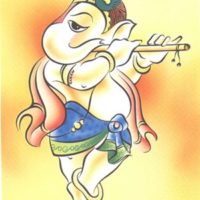 Lord Ganesha with Flute