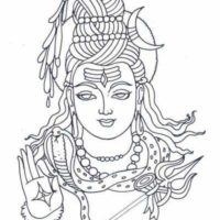Line Art of Lord Shiva
