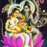 Shiv Parvati with Ganesh