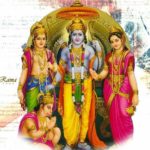 Shri Hanuman with Lord Rama & Sita